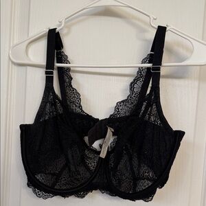 Adore Me Elegant Black Lace Bra